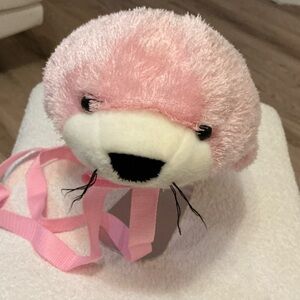Pink Plush Animal Kids Bag